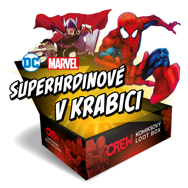 Crew Loot box plný komiksů: DC/Marvel