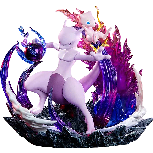 Funism Mew and Mewtwo Diorama