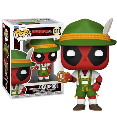 Funko Pop! Marvel: Lederhosen Deadpool In Bundle Con Protettore Acrilico Byron's Attic - Edizione Limitata