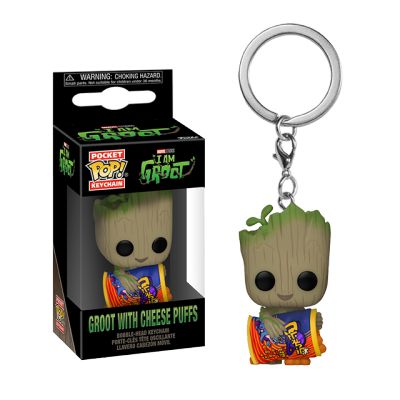 Groot with Cheese Puffs - keychain