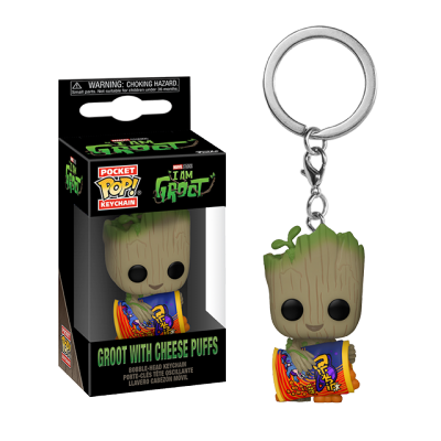 Pocket POP Groot with Cheese Puffs - keychain