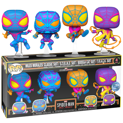 Funko POP  Miles Morales Black light 4-Pack