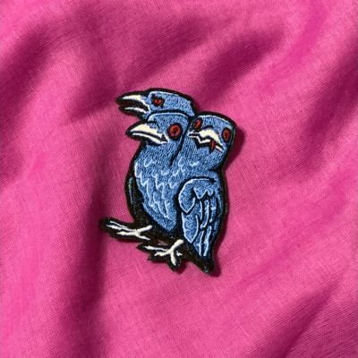 Nažehlovací nášivka Kerbirdo - modrá