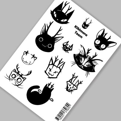 Kikimora sticker - black and white