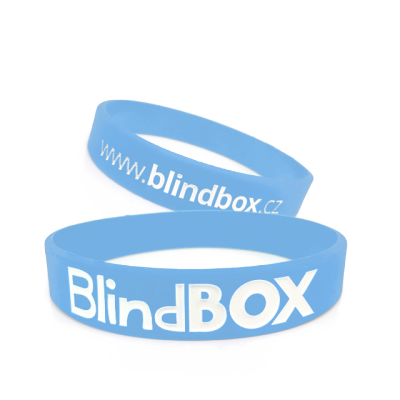 Blindbox Silikonový náramek Premium - Světle modrý