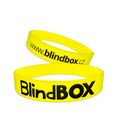 Blindbox Silikonový náramek Premium - Žlutý